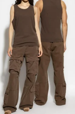 ENTIRE STUDIOS BROWN Ribbed top