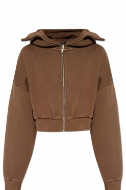 ENTIRE STUDIOS BROWN Short hoodie