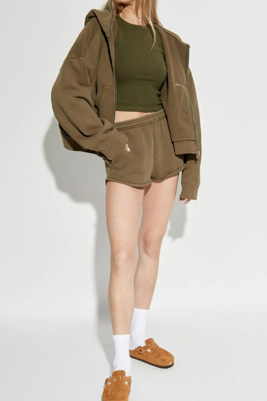 ENTIRE STUDIOS GREEN Shorts Micro