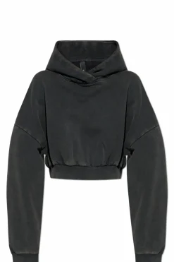 ENTIRE STUDIOS GREY Cropped hoodie