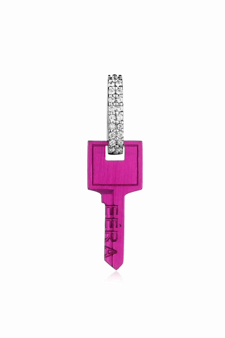 EÉRA PINK Single earring `Key Small`