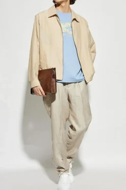 Etro beige Creased trousers