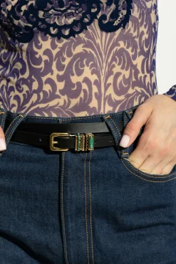 Etro BLACK Leather belt