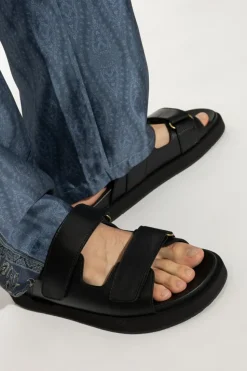 Etro BLACK Leather sandals