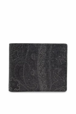 Etro BLACK Wallet with internal print