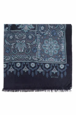Etro BLUE Patterned scarf