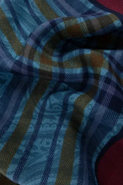 Etro BLUE Plaid scarf
