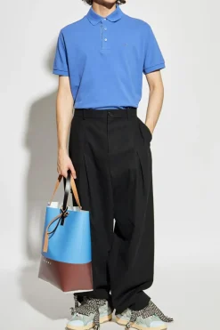 Etro BLUE Polo with embroidered logo