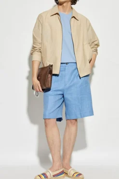 Etro BLUE Shorts with pockets