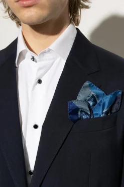 Etro BLUE Silk pocket square