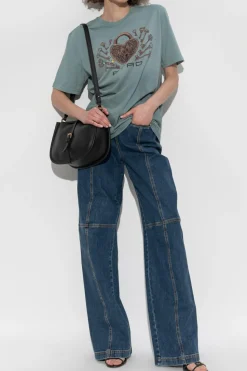 Etro BLUE T-shirt with print