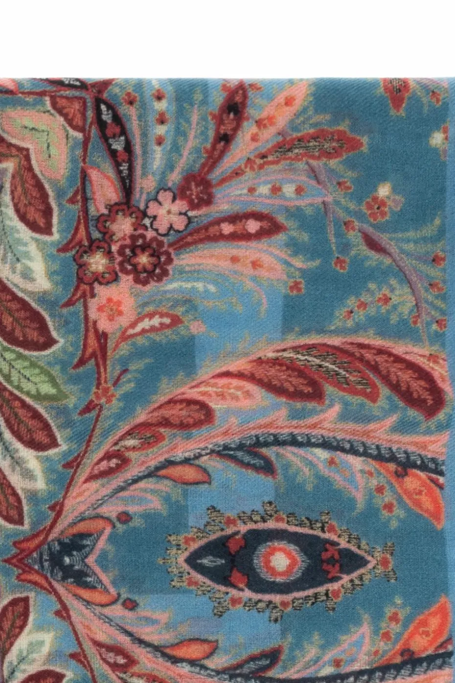Etro BLUE Wool scarf