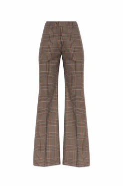 Etro BROWN Plaid pattern pants