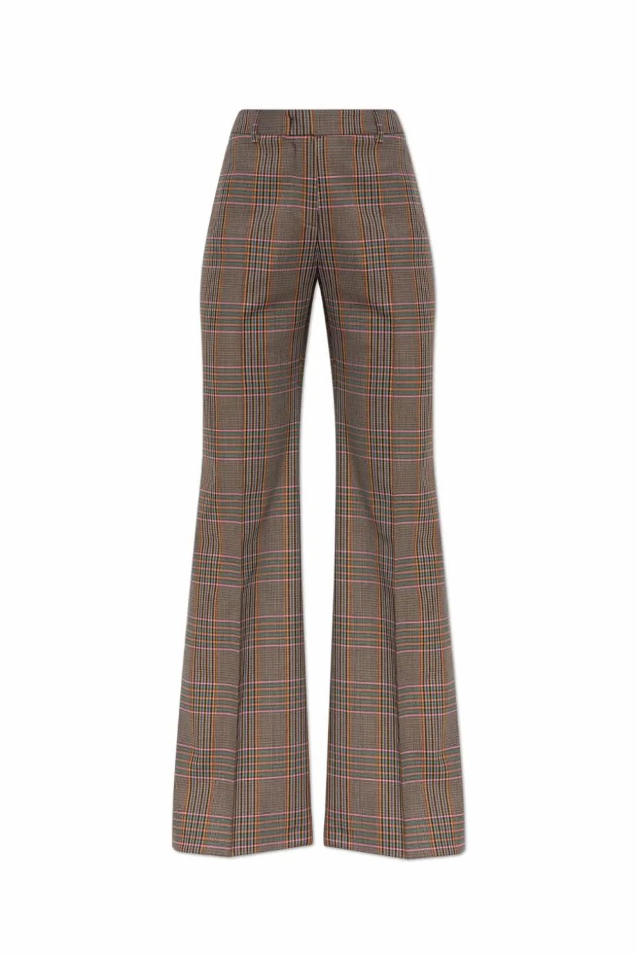 Etro BROWN Plaid pattern pants