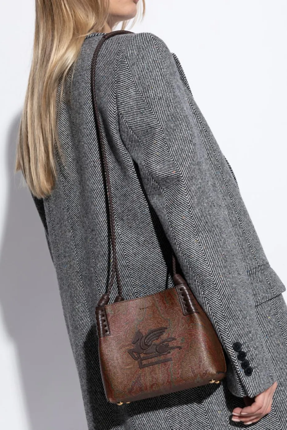 Etro BROWN Shoulder bag Libra Mini