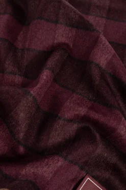 Etro BURGUNDY Checked scarf