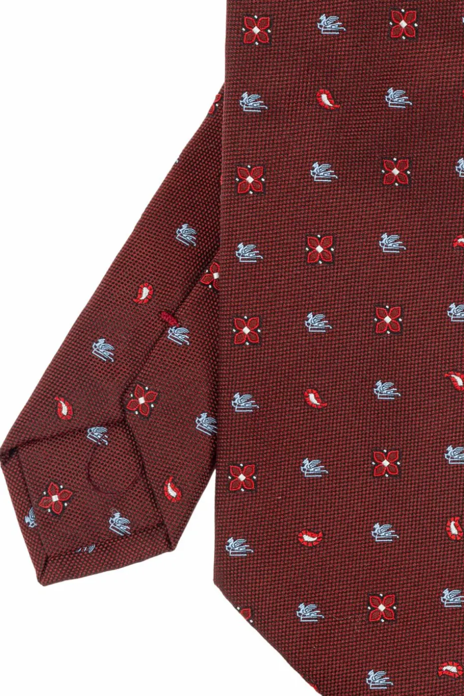 Etro BURGUNDY Patterned tie
