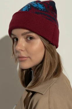 Etro BURGUNDY Wool hat