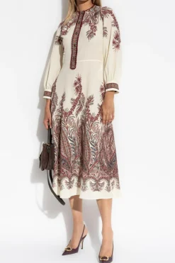 Etro cream Patterned dress