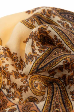 Etro cream Scarf with decorative pattern