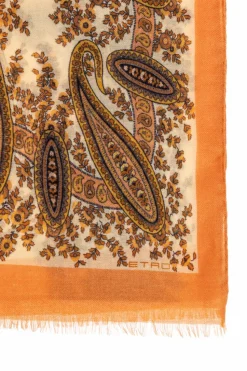 Etro cream Scarf with decorative pattern