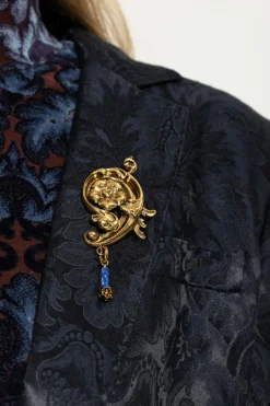 Etro GOLD Brass brooch