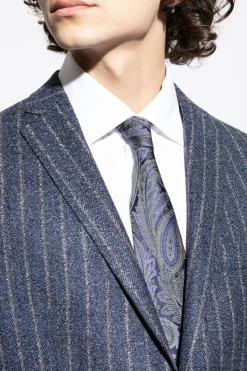 Etro GREEN Patterned tie