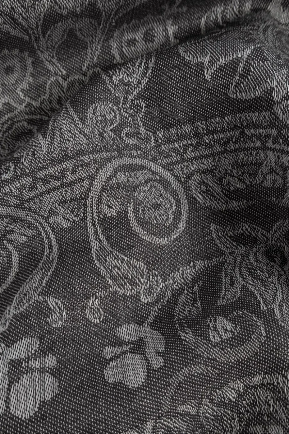 Etro GREY Scarf with a decorative pattern