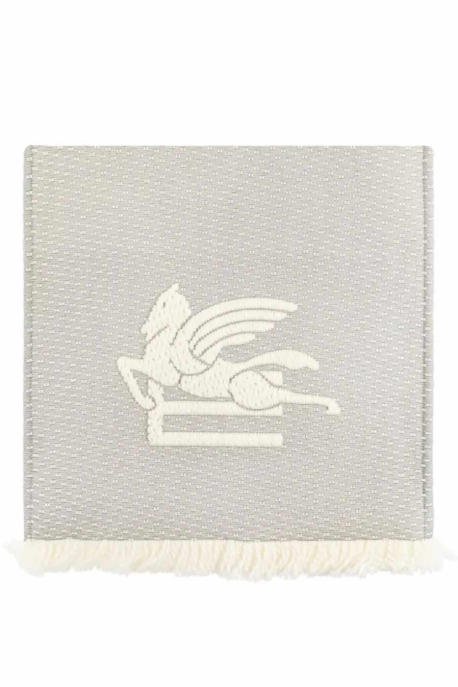 Etro GREY Scarf with logo