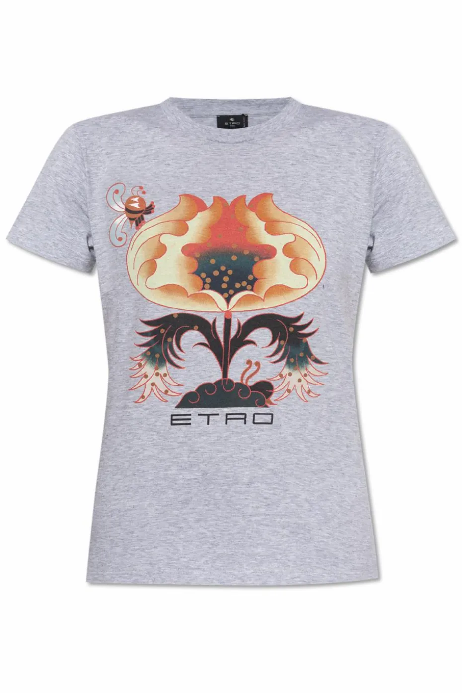 Etro GREY T-shirt with a pattern