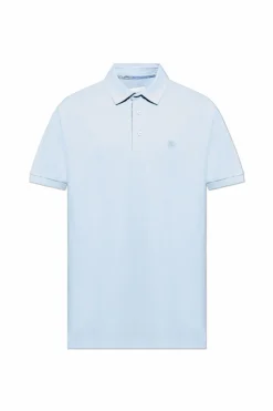 Etro light blue Polo with embroidered logo