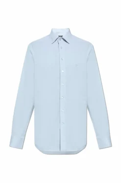 Etro light blue Shirt with embroidered logo