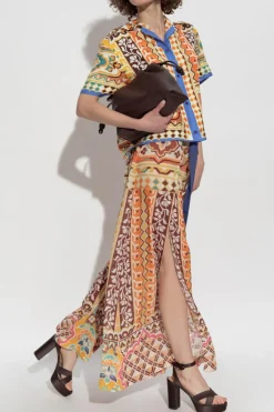Etro MULTICOLOUR Pants with slits on the legs