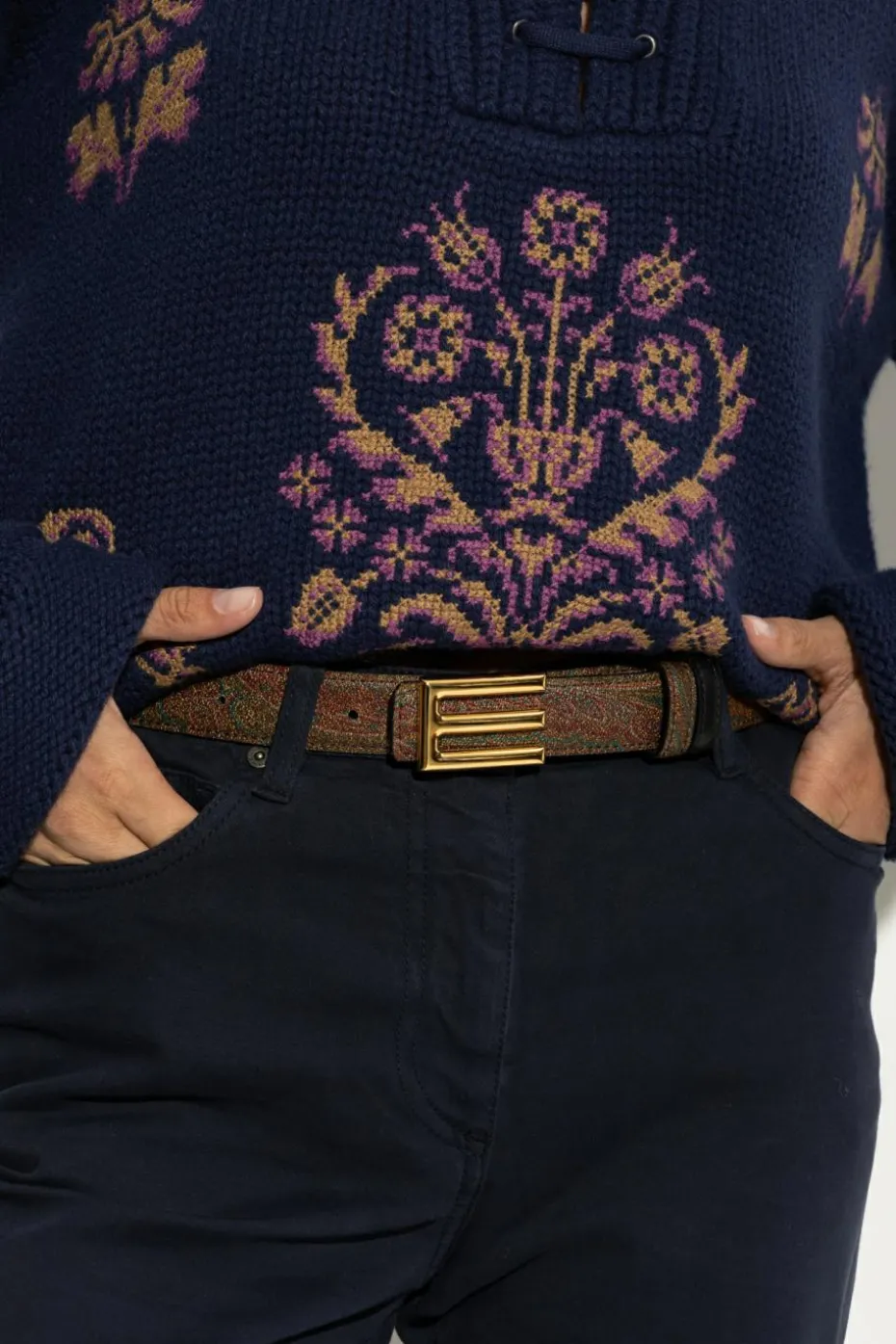 Etro MULTICOLOUR Patterned belt