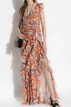 Etro MULTICOLOUR Patterned dress with ruffles
