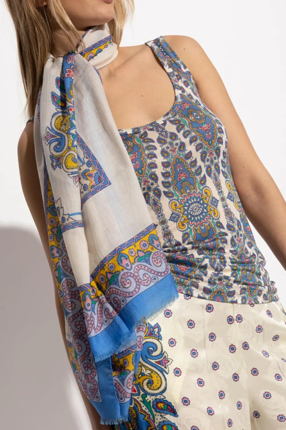 Etro MULTICOLOUR Scarf with decorative pattern