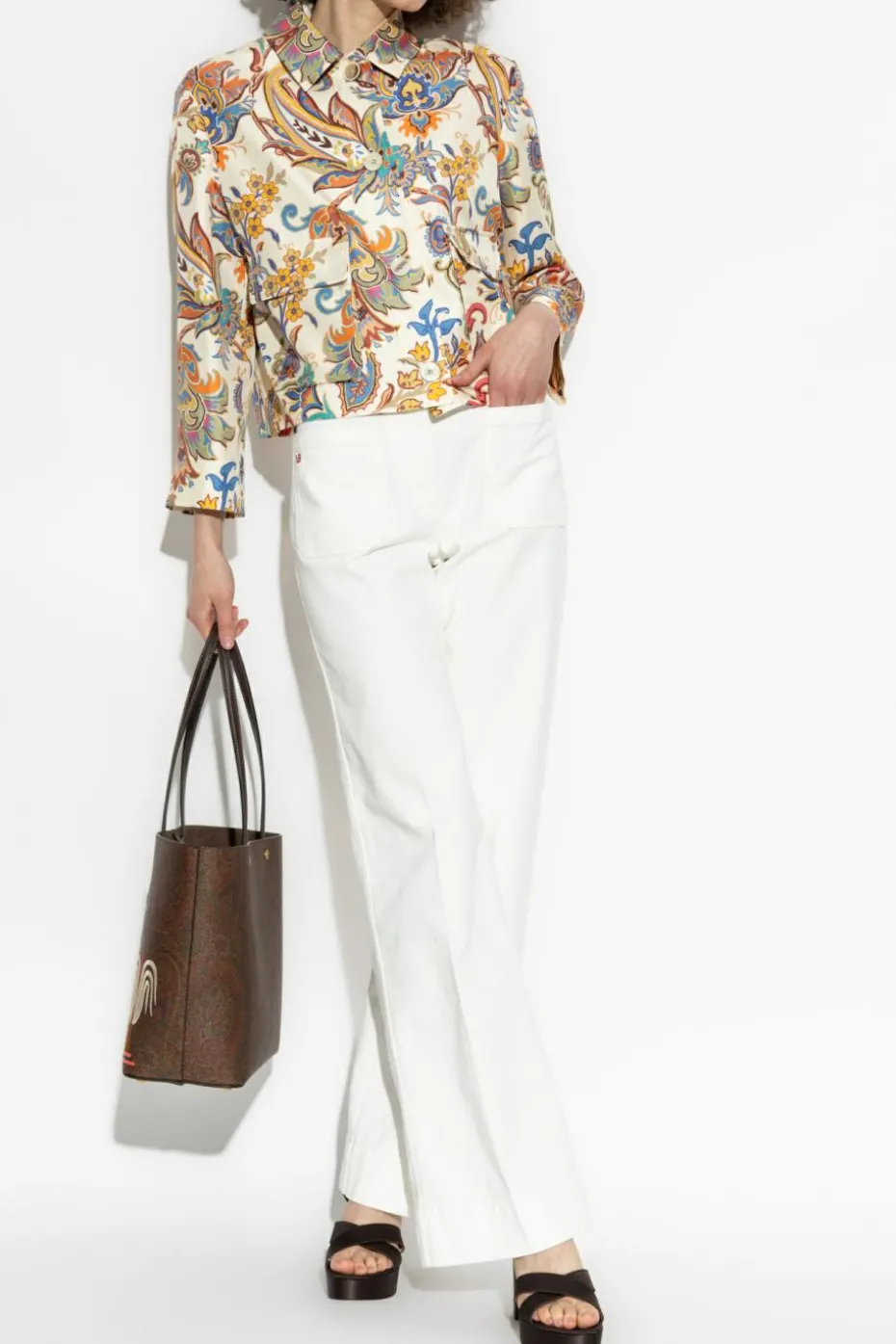 Etro MULTICOLOUR Silk jacket with print