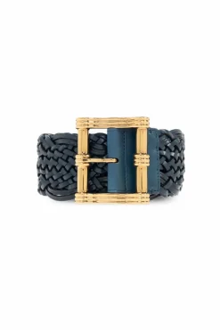 Etro NAVY BLUE Braided belt