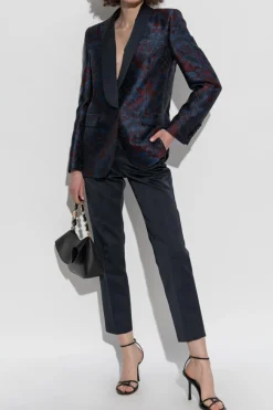 Etro NAVY BLUE Creased trousers