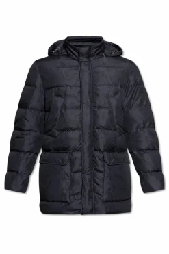 Etro NAVY BLUE Down jacket with detachable hood