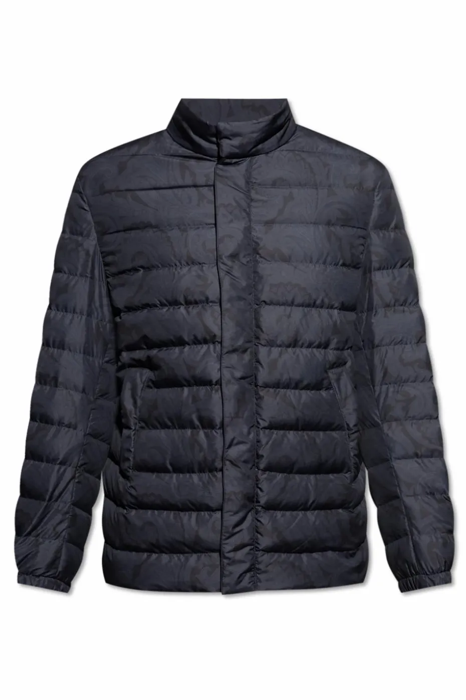 Etro NAVY BLUE Down jacket with stand-up collar