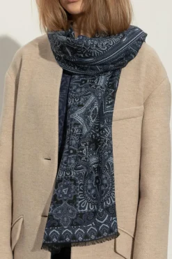Etro NAVY BLUE Patterned scarf