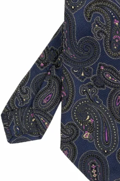 Etro NAVY BLUE Patterned tie