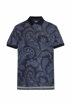 Etro NAVY BLUE Patterned polo