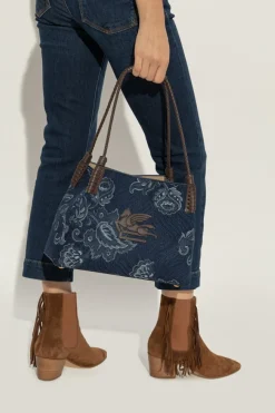 Etro NAVY BLUE shopper type bag