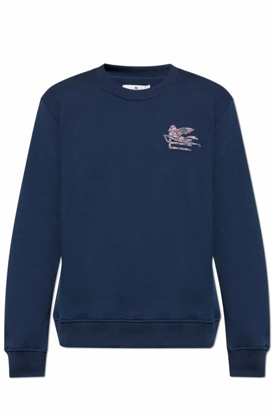 Etro NAVY BLUE Sweatshirt with embossed logo