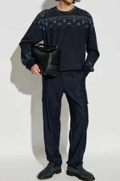 Etro NAVY BLUE Sweatshirt with pattern