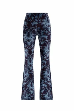Etro NAVY BLUE Trousers with a velvet finish