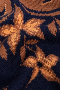 Etro NAVY BLUE Wool scarf with fringes