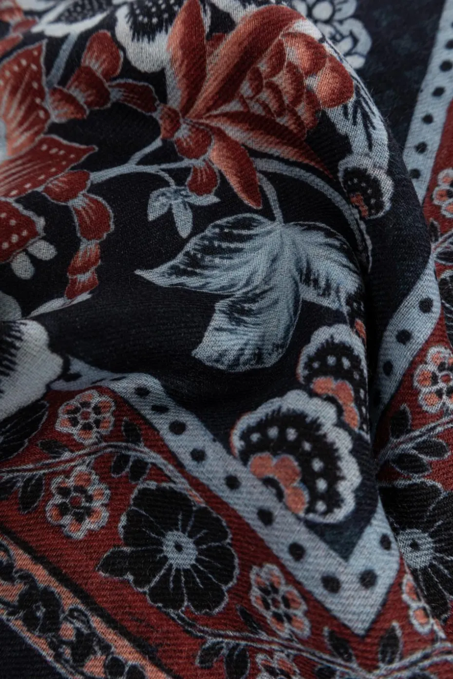 Etro NAVY BLUE Wool scarf